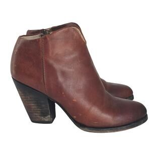 Freebird by Steven Womens 8 Detroit Brown Distressed Leather Booties Festival